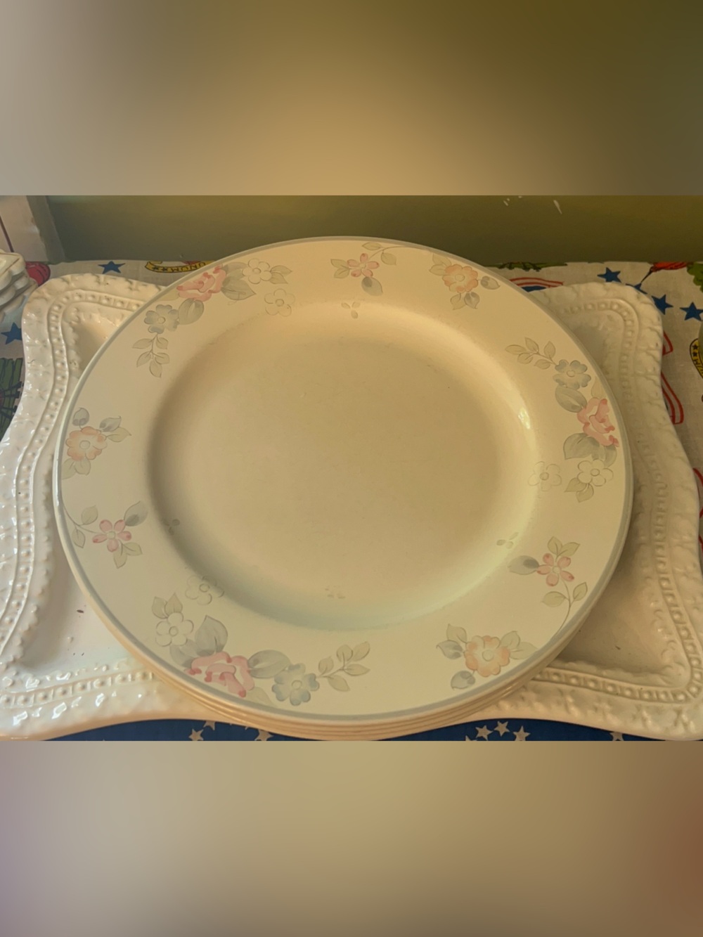 Vintage Pfaltzgraff Stoneware Wyndham Dinner Plates Set of 4